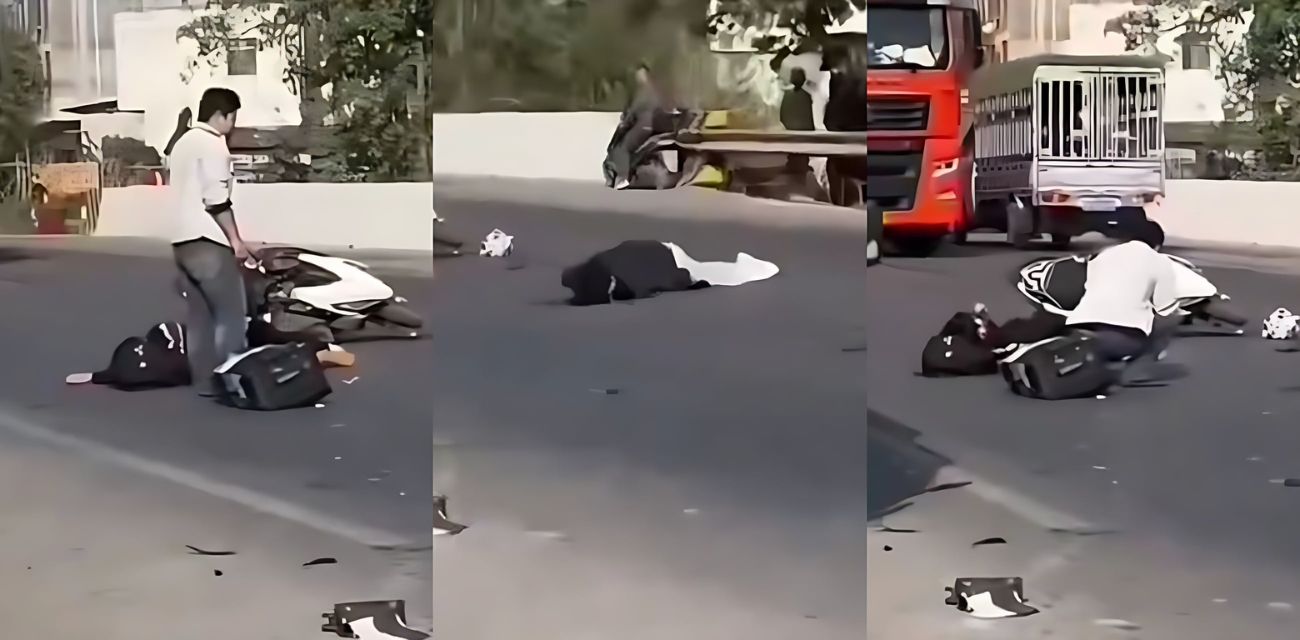 广西贵港平南 鬼一撞大运事件 带妹飙车生死时速 迎头撞上大货车命丧黄泉 现场视频流出!