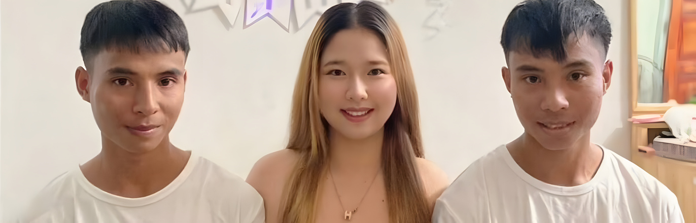 TIKTOK泰国女网红Fah沦为兄弟两人共享老婆 一女侍二夫甜蜜生活曝光 高颜值嫩妹轮流伺候性福爆表！