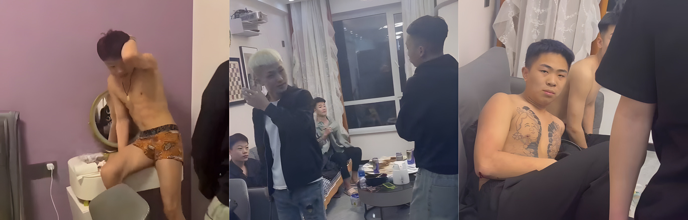 现实版国服李信抓奸名场面！黄毛精神小伙持刀怒闯酒店 踹门狂怼出轨女友+情敌 杀意拉满燃爆全网！